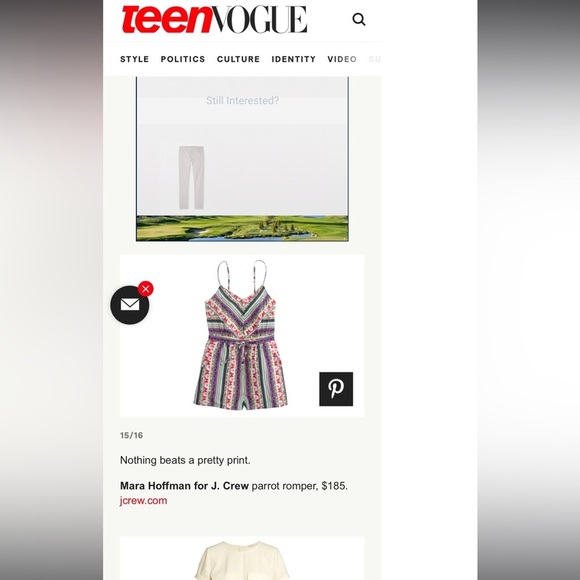 Mara Hoffman for J.Crew Women's XS Parrot Stripe Romper Multicolor - Picture 4 of 4